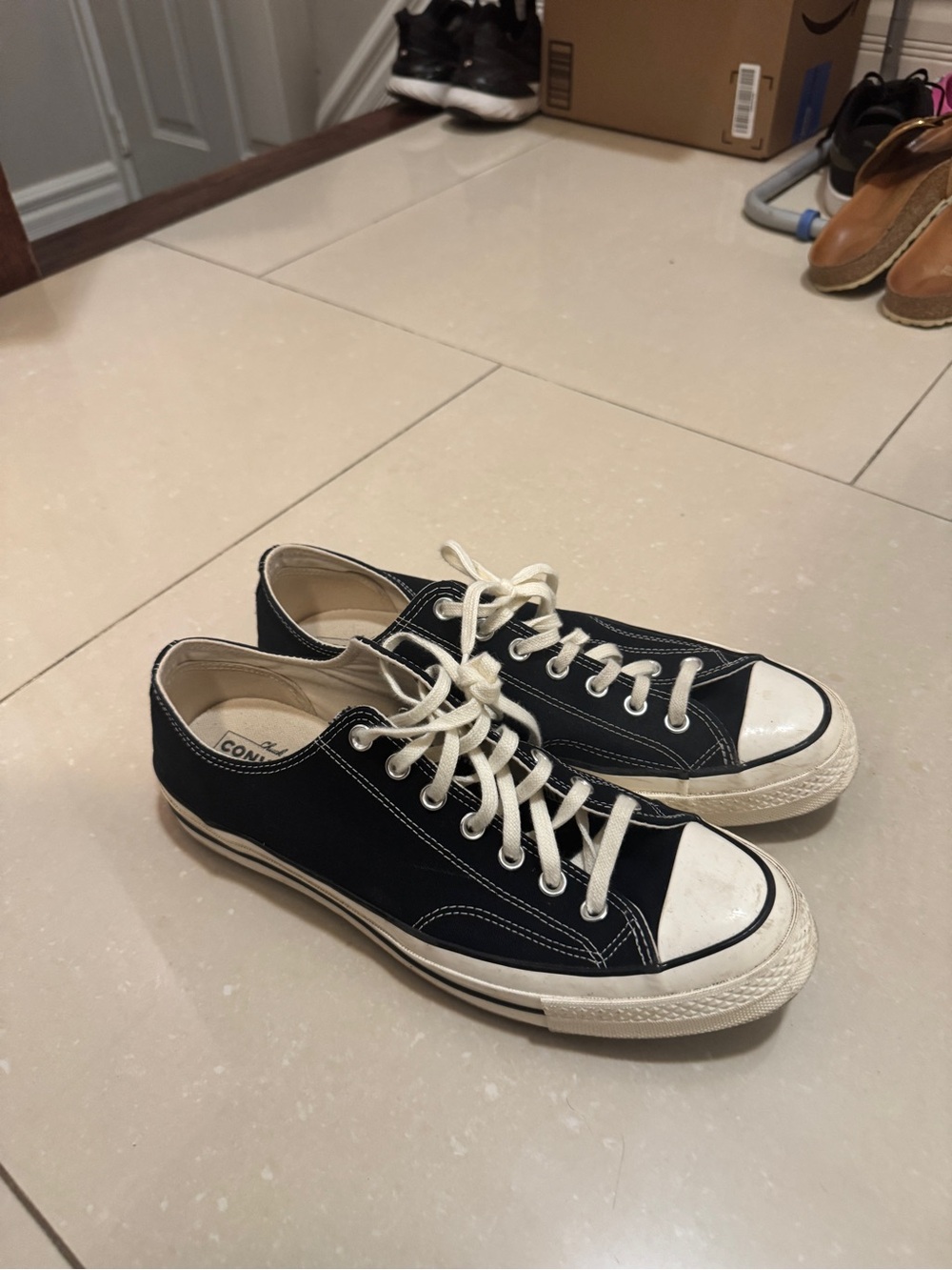 Classic Black Low-Top Converse Sneakers - Men's